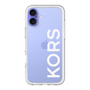 スリムプロテクションプレミアムケース［ MICHAEL KORS - Logo - White ］