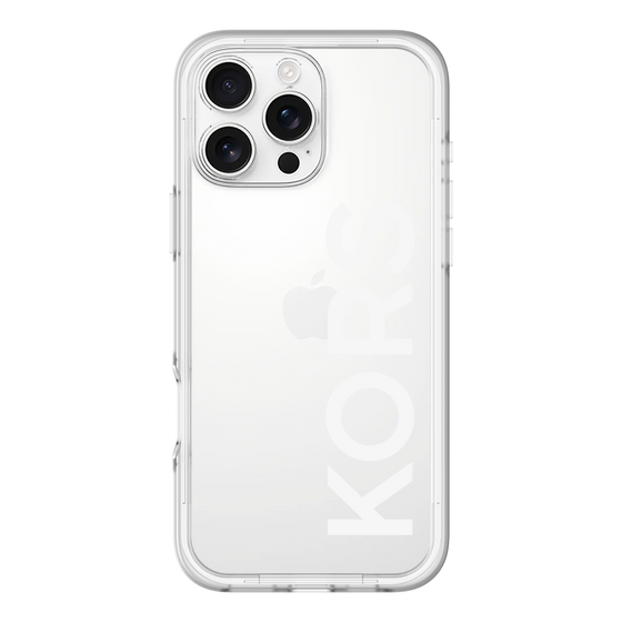スリムプロテクションプレミアムケース［ MICHAEL KORS - Logo - White ］