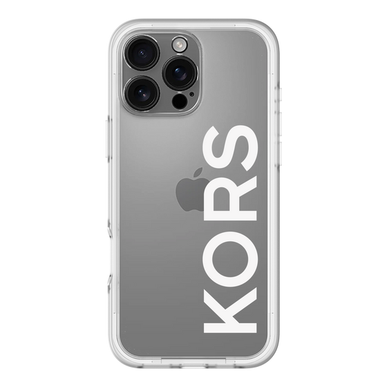 スリムプロテクションプレミアムケース［ MICHAEL KORS - Logo - White ］