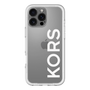 スリムプロテクションプレミアムケース［ MICHAEL KORS - Logo - White ］