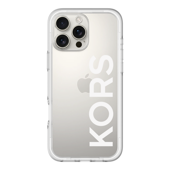 スリムプロテクションプレミアムケース［ MICHAEL KORS - Logo - White ］