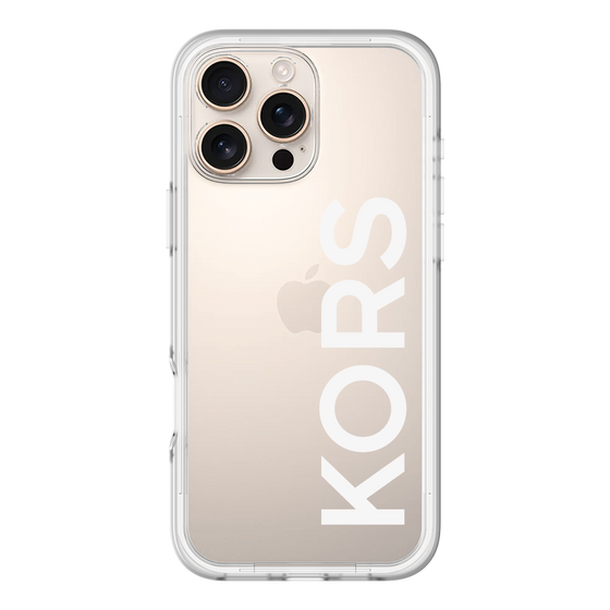 スリムプロテクションプレミアムケース［ MICHAEL KORS - Logo - White ］