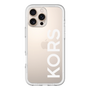 スリムプロテクションプレミアムケース［ MICHAEL KORS - Logo - White ］