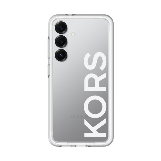 スリムプロテクションプレミアムケース［ MICHAEL KORS - Logo - White ］