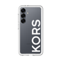 スリムプロテクションプレミアムケース［ MICHAEL KORS - Logo - White ］