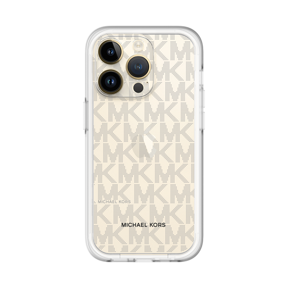 スリムプロテクションプレミアムケース［ MICHAEL KORS - Signiture - Clear Black ］