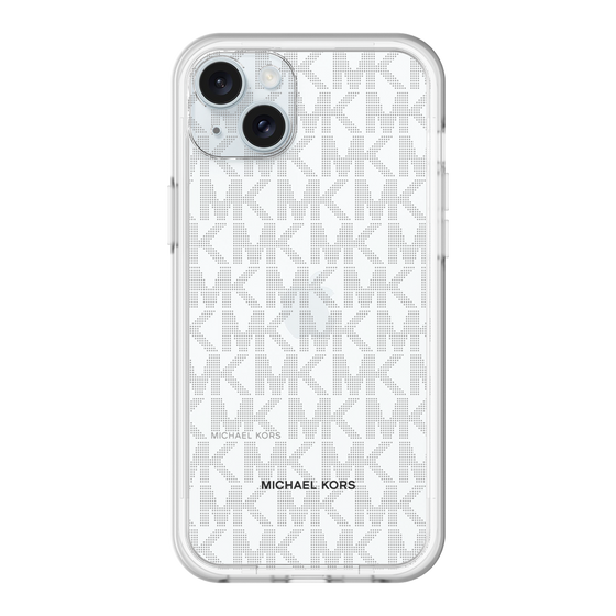 スリムプロテクションプレミアムケース［ MICHAEL KORS - Signiture - Clear Black ］