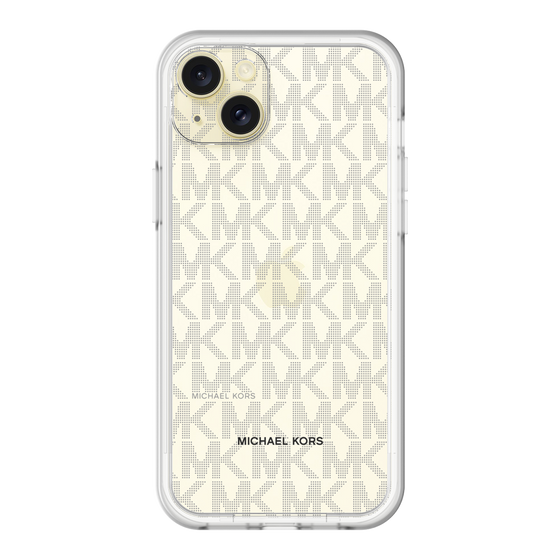 スリムプロテクションプレミアムケース［ MICHAEL KORS - Signiture - Clear Black ］