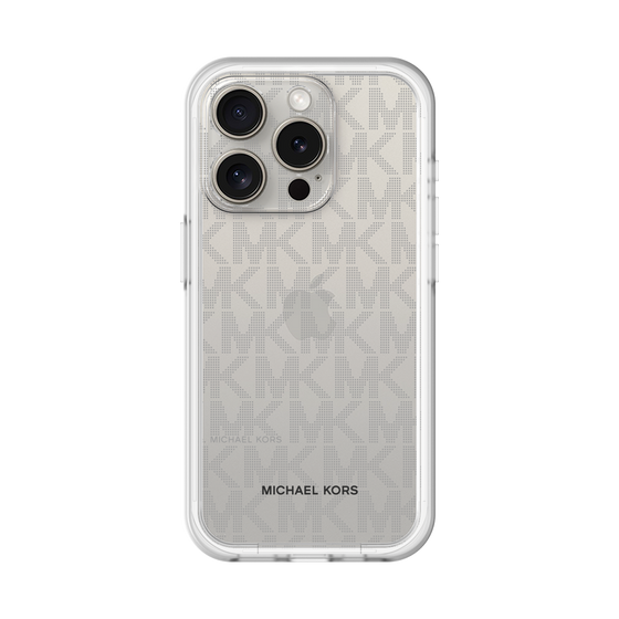 スリムプロテクションプレミアムケース［ MICHAEL KORS - Signiture - Clear Black ］