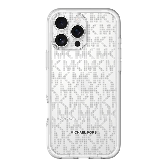 スリムプロテクションプレミアムケース［ MICHAEL KORS - Signiture - Clear Black ］