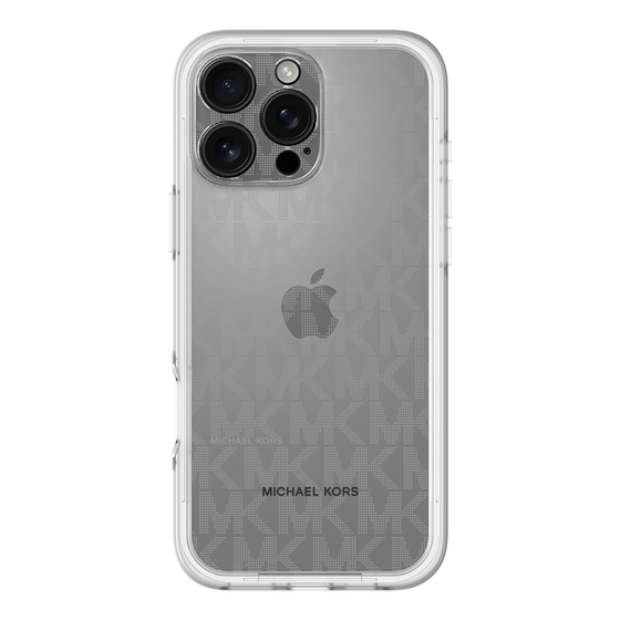 スリムプロテクションプレミアムケース［ MICHAEL KORS - Signiture - Clear Black ］