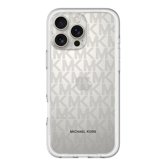 スリムプロテクションプレミアムケース［ MICHAEL KORS - Signiture - Clear Black ］