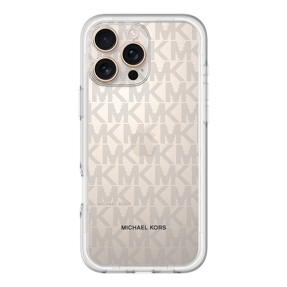 スリムプロテクションプレミアムケース［ MICHAEL KORS - Signiture - Clear Black ］