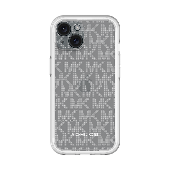 スリムプロテクションプレミアムケース［ MICHAEL KORS - Signiture - Clear White ］