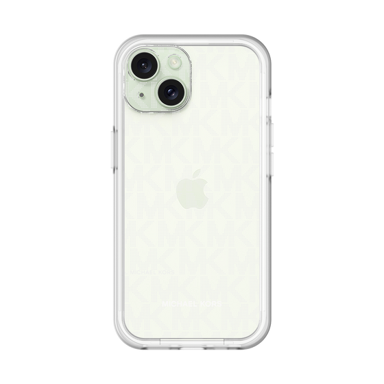 スリムプロテクションプレミアムケース［ MICHAEL KORS - Signiture - Clear White ］