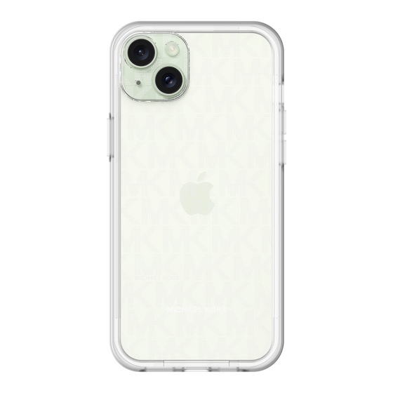 スリムプロテクションプレミアムケース［ MICHAEL KORS - Signiture - Clear White ］
