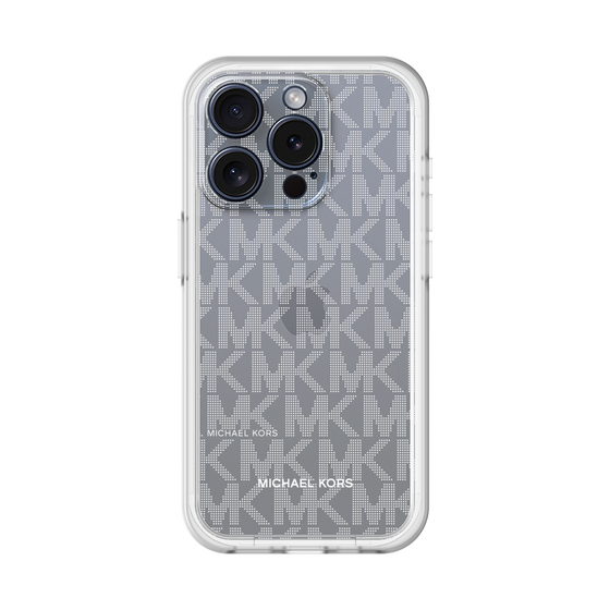 スリムプロテクションプレミアムケース［ MICHAEL KORS - Signiture - Clear White ］