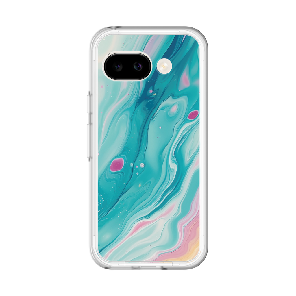 スリムプロテクションプレミアムケース for Google Pixel 9a［ Color Rain - オリジナル - Serene Wave ］