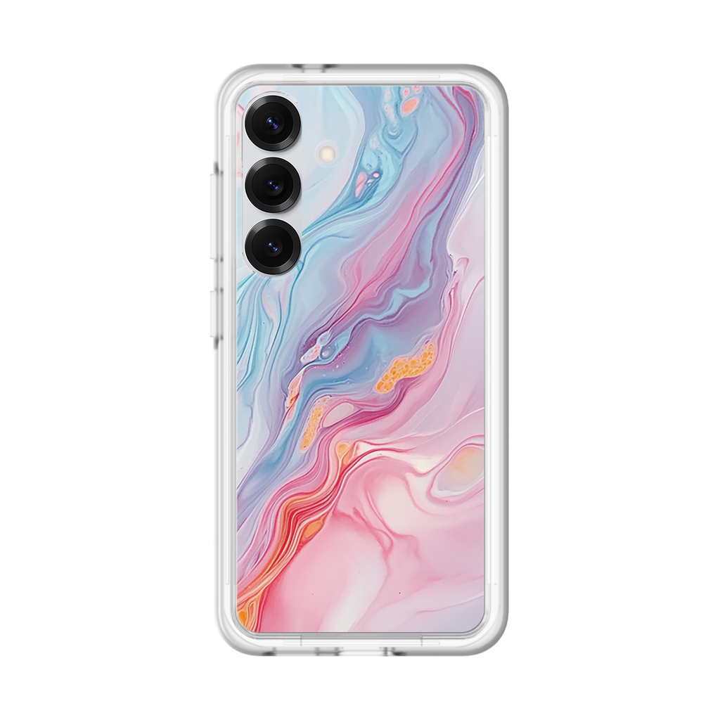 スリムプロテクションプレミアムケース for Samsung Galaxy S25［ Color Rain - オリジナル - Dream veil ］