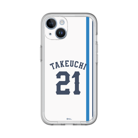 スリムプロテクションプレミアムケース［ 埼玉西武ライオンズ- #21 TAKEUCHI - ホーム ］