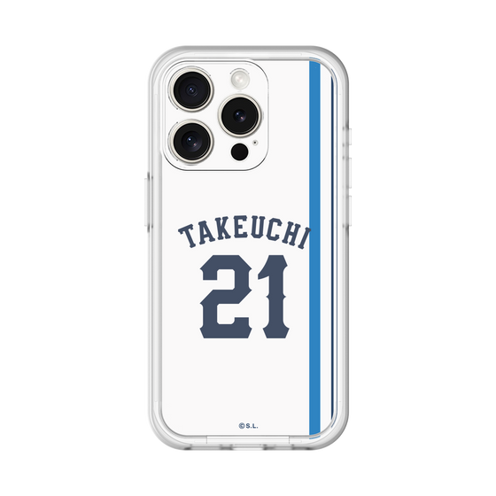 スリムプロテクションプレミアムケース［ 埼玉西武ライオンズ- #21 TAKEUCHI - ホーム ］