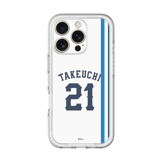スリムプロテクションプレミアムケース［ 埼玉西武ライオンズ- #21 TAKEUCHI - ホーム ］
