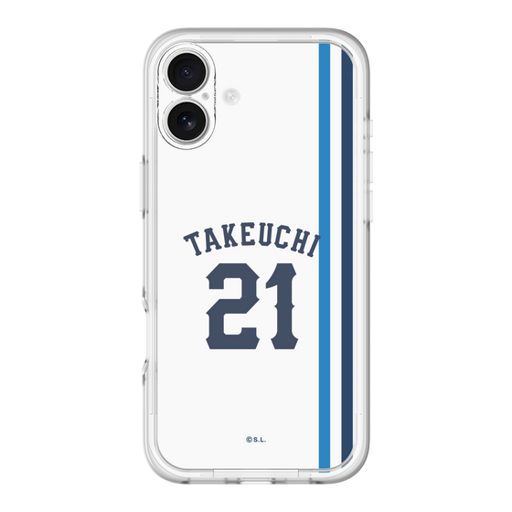 スリムプロテクションプレミアムケース［ 埼玉西武ライオンズ- #21 TAKEUCHI - ホーム ］