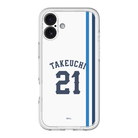 スリムプロテクションプレミアムケース［ 埼玉西武ライオンズ- #21 TAKEUCHI - ホーム ］