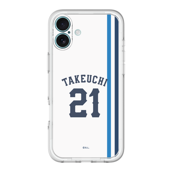 スリムプロテクションプレミアムケース［ 埼玉西武ライオンズ- #21 TAKEUCHI - ホーム ］