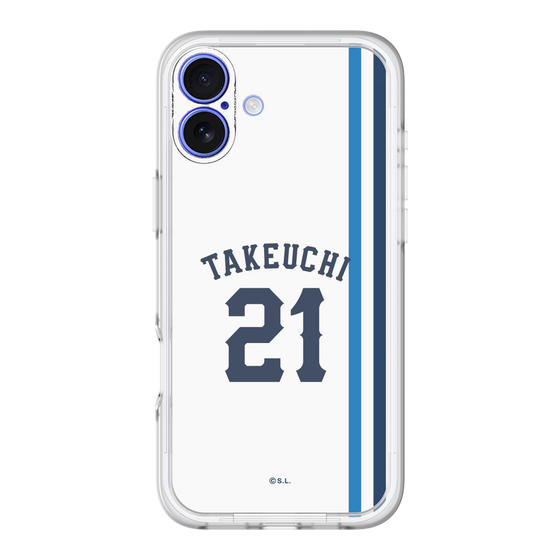 スリムプロテクションプレミアムケース［ 埼玉西武ライオンズ- #21 TAKEUCHI - ホーム ］