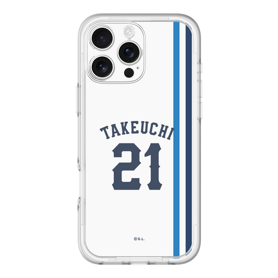 スリムプロテクションプレミアムケース［ 埼玉西武ライオンズ- #21 TAKEUCHI - ホーム ］