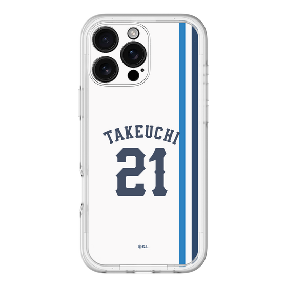 スリムプロテクションプレミアムケース［ 埼玉西武ライオンズ- #21 TAKEUCHI - ホーム ］