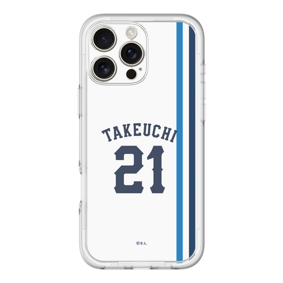 スリムプロテクションプレミアムケース［ 埼玉西武ライオンズ- #21 TAKEUCHI - ホーム ］