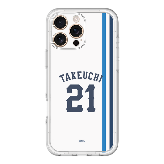 スリムプロテクションプレミアムケース［ 埼玉西武ライオンズ- #21 TAKEUCHI - ホーム ］