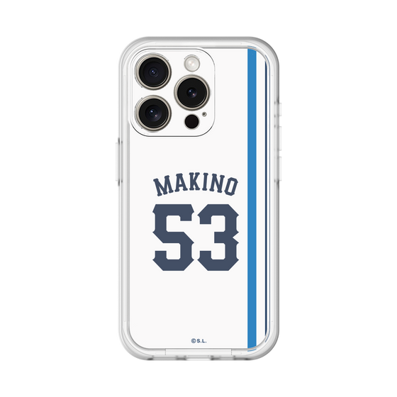 スリムプロテクションプレミアムケース［ 埼玉西武ライオンズ- #53 MAKINO - ホーム ］