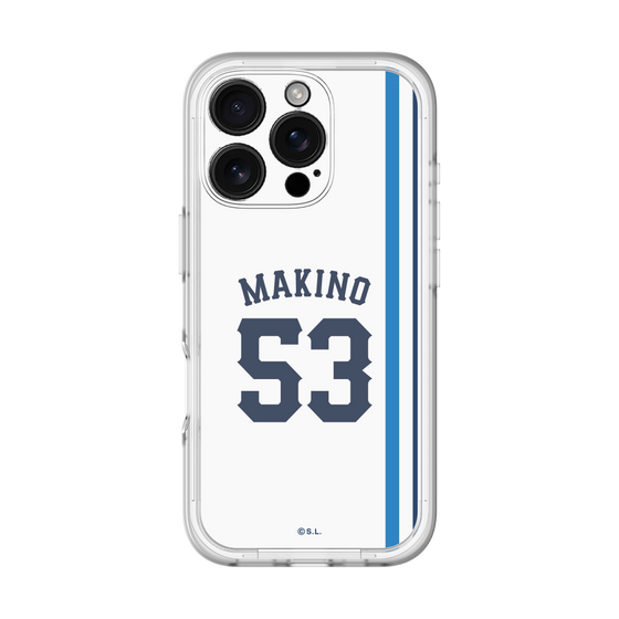 スリムプロテクションプレミアムケース［ 埼玉西武ライオンズ- #53 MAKINO - ホーム ］