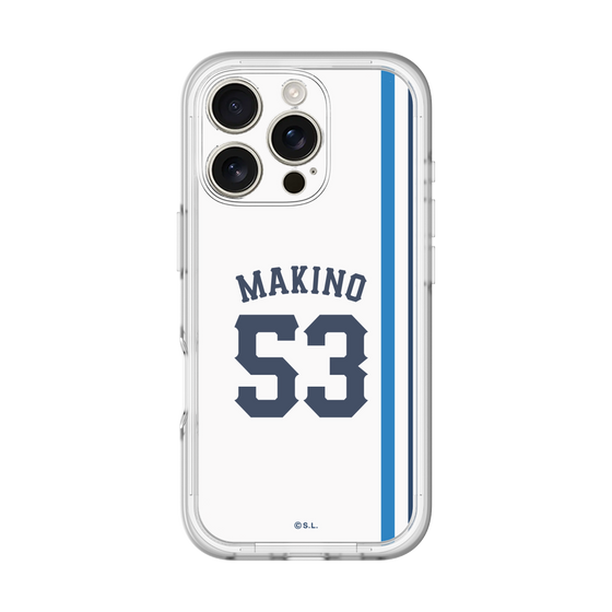 スリムプロテクションプレミアムケース［ 埼玉西武ライオンズ- #53 MAKINO - ホーム ］
