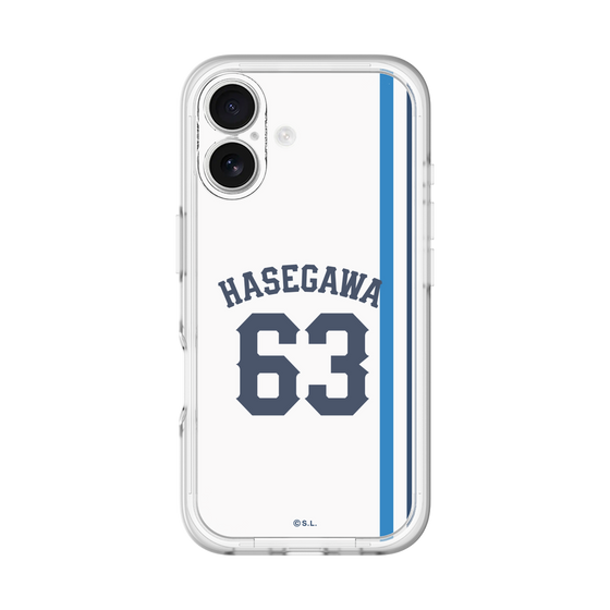 スリムプロテクションプレミアムケース［ 埼玉西武ライオンズ- #63 HASEGAWA - ホーム ］