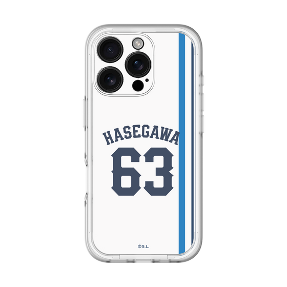 スリムプロテクションプレミアムケース［ 埼玉西武ライオンズ- #63 HASEGAWA - ホーム ］
