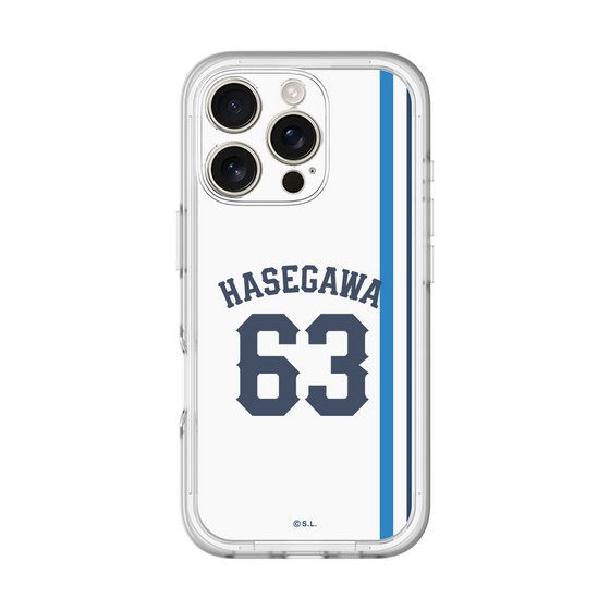 スリムプロテクションプレミアムケース［ 埼玉西武ライオンズ- #63 HASEGAWA - ホーム ］