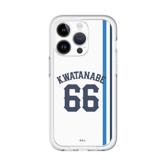 スリムプロテクションプレミアムケース［ 埼玉西武ライオンズ- #66 WATANABE - ホーム ］