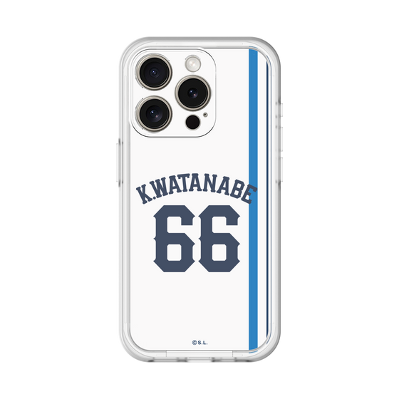 スリムプロテクションプレミアムケース［ 埼玉西武ライオンズ- #66 WATANABE - ホーム ］