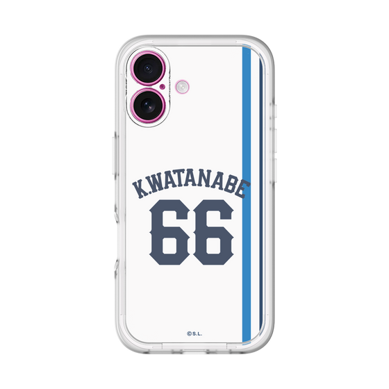 スリムプロテクションプレミアムケース［ 埼玉西武ライオンズ- #66 WATANABE - ホーム ］