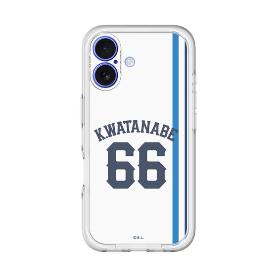 スリムプロテクションプレミアムケース［ 埼玉西武ライオンズ- #66 WATANABE - ホーム ］