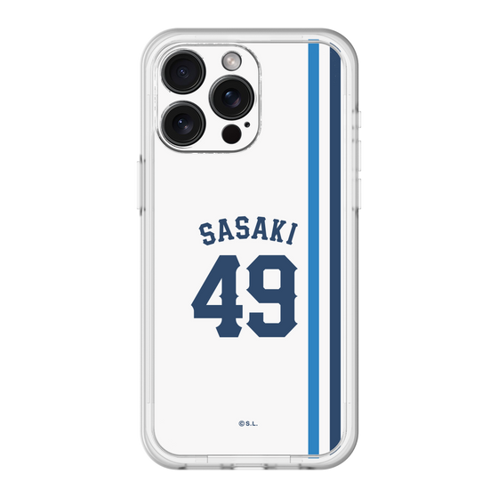 スリムプロテクションプレミアムケース［ 埼玉西武ライオンズ- #49 SASAKI - ホーム ］