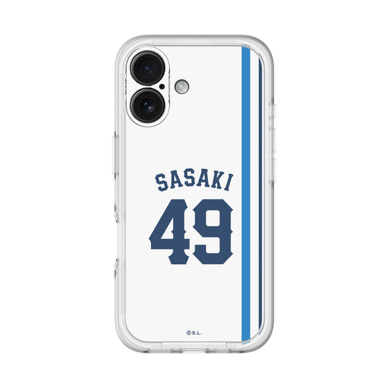スリムプロテクションプレミアムケース［ 埼玉西武ライオンズ- #49 SASAKI - ホーム ］