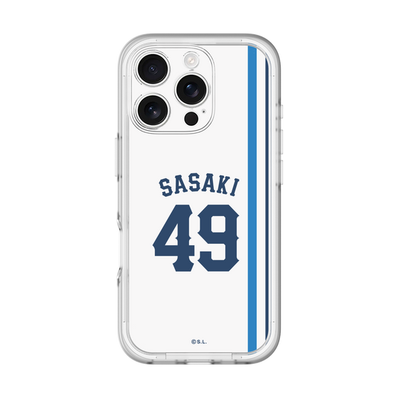 スリムプロテクションプレミアムケース［ 埼玉西武ライオンズ- #49 SASAKI - ホーム ］