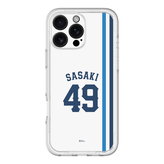 スリムプロテクションプレミアムケース［ 埼玉西武ライオンズ- #49 SASAKI - ホーム ］