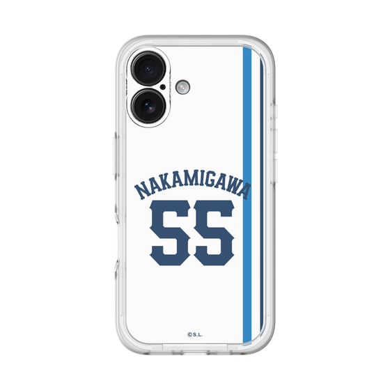 スリムプロテクションプレミアムケース［ 埼玉西武ライオンズ- #55 NAKAMIGAWA - ホーム ］