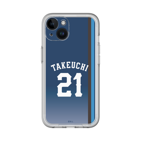 スリムプロテクションプレミアムケース［ 埼玉西武ライオンズ- #21 TAKEUCHI - ビジター ］